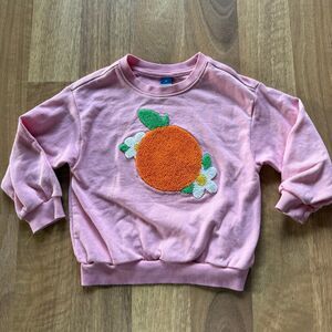 OLD NAVY Orange clementine appliqué sweatshirt